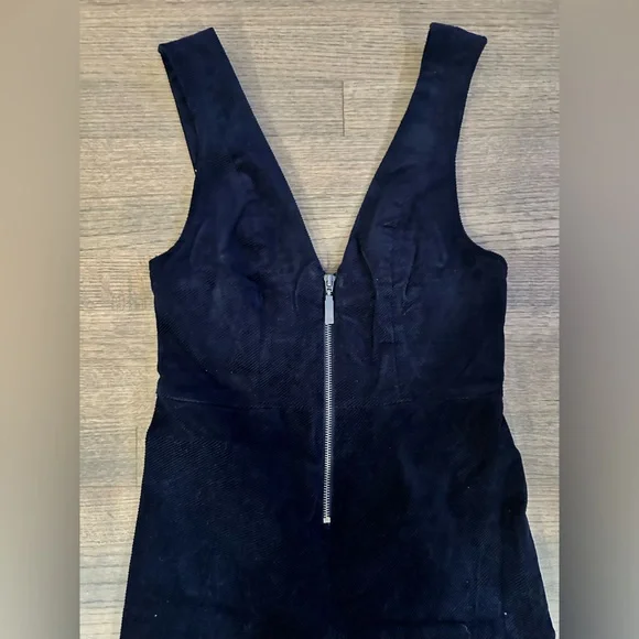 Urban Outfitters BDG April Corduroy Zip Front Jumpsuit-Size Small-Navy Blue - Picture 5 of 11